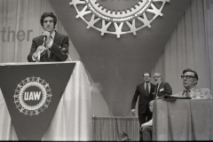 UAW Constitutional Convention, Atlantic City; 1972. John Kerry, Leonard Woodcock.