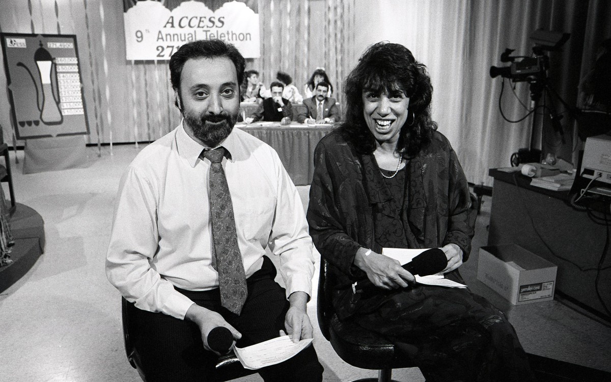 ACCESS annual telethon; 1991. Ismael Ahmed, Linda Hallick.