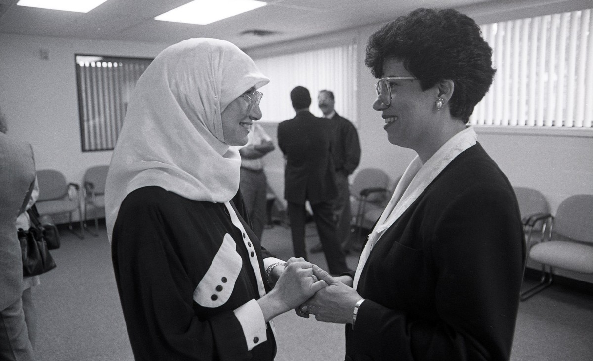 ACCESS opens new offices; 1992. Lila Amen, Dr. Sharreen Arraff.