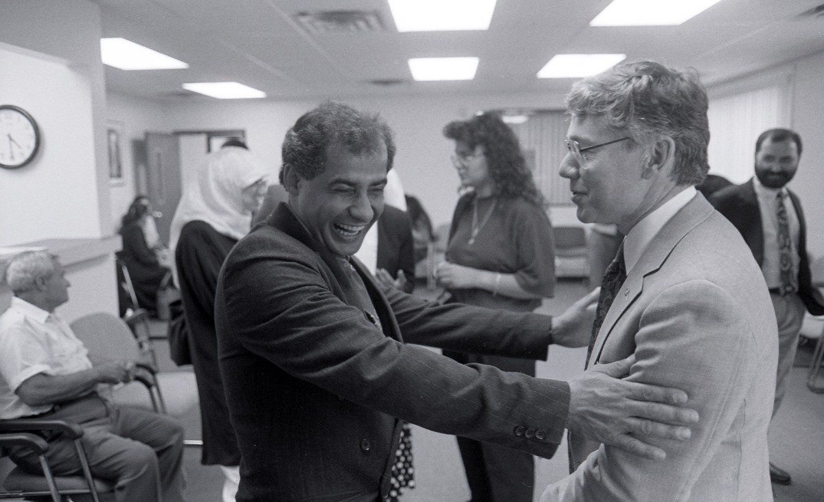 ACCESS opens new offices; 1992. Mosabi Hamid, Jeremey Hughes.