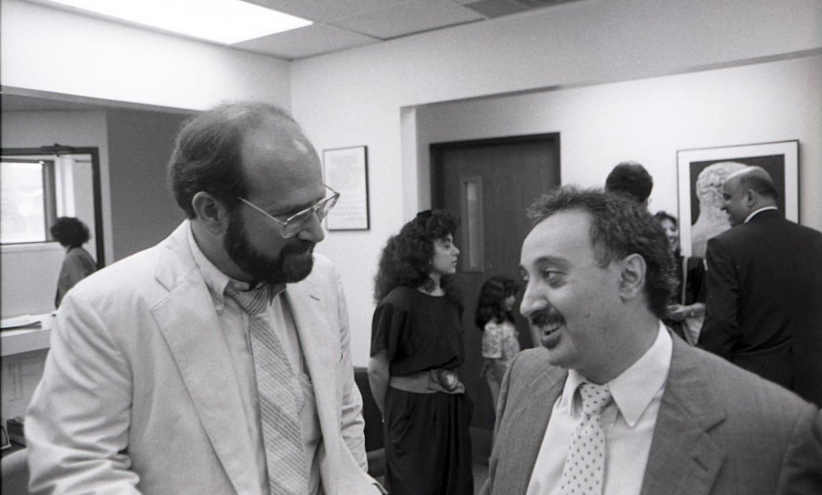 ACCESS opens new offices; 1992. Ismael Ahmed, Noel Salah.