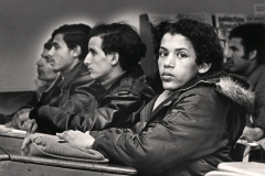 Student Salah Alamere attends English class at the old ACCESS building; 1978.