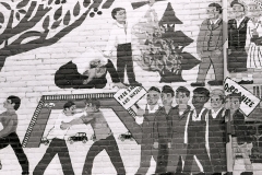 ACCESS Building murals depicting labor struggles at the local Ford plants, 1980.