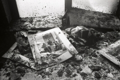 Aftermath of arson fire and homicide of Graiela Flores at ACCESS; 1987.