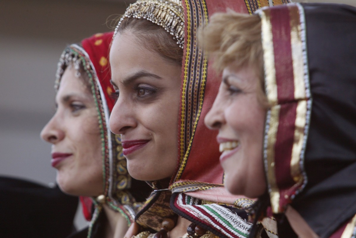 ArabIFest144:        	Dancers from the Yemeni Jewish Dancing Group wear costumes from several different countries.