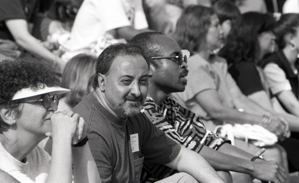 Outdoor concert; 1996. Ismael Ahmed and Kim Heron; 1996.