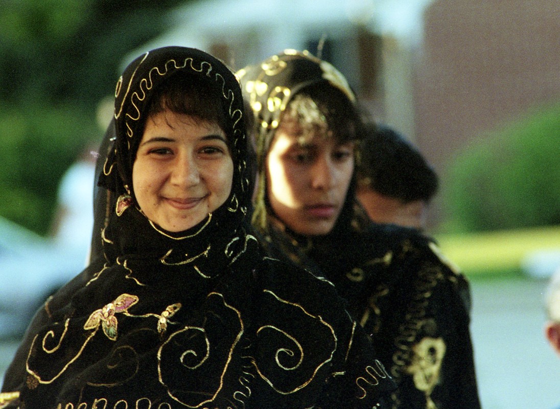Yemeni dancers at the Arab American Festival; 1998.