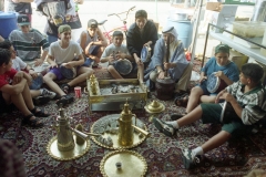 Drum circle at the Arab American Festival; 1996.